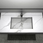 Modular Top da Bagno Realizzato in Gres Porcellanato Lunghezza 100cm