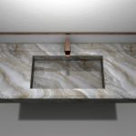 Modular Top da Bagno Realizzato in Gres Porcellanato Lunghezza 125cm