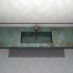 Modular Top da Bagno Realizzato in Gres Porcellanato Lunghezza 180cm