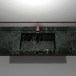 Modular Top da Bagno Realizzato in Gres Porcellanato Lunghezza 150cm